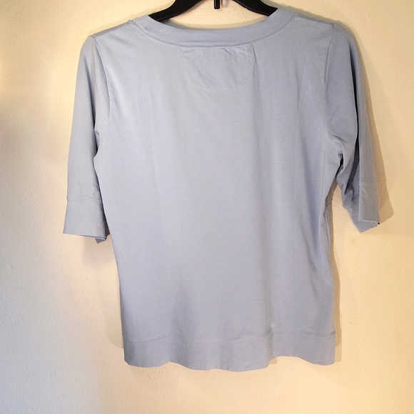 NWOT Sunset Rd. Blue Sequins Blouse Size Large - Picture 3 of 12